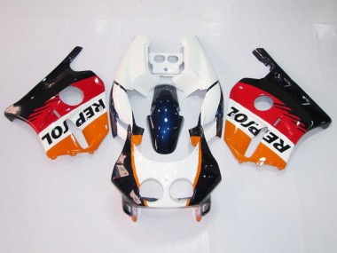 1990-1998 White Repsol Honda CBR250RR Motorcycle Fairings