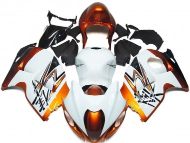 1997-2007 Bronze and White Style Suzuki GSXR 1300 Motorcycle Fairings