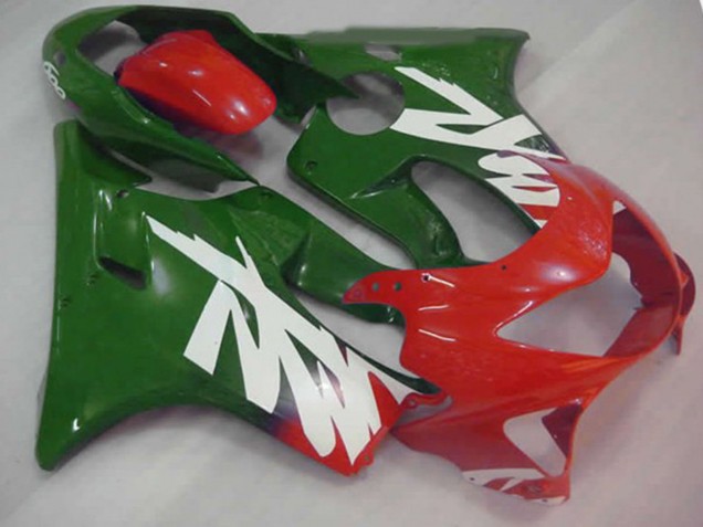 1999-2000 Green Red and White Decal Honda CBR600 F4 Motorcycle Fairings