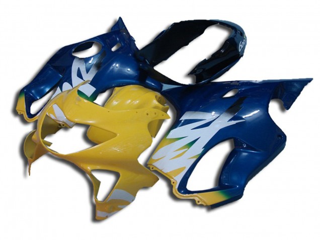 1999-2000 Yellow and Blue Honda CBR600 F4 Motorcycle Fairings