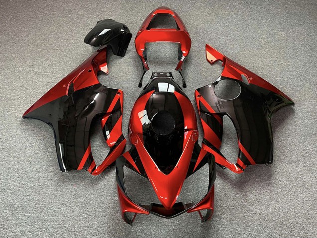 2001-2003 Gloss Red and Black Honda CBR600 F4i Motorcycle Fairings