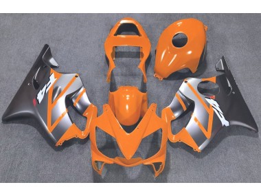 2001-2003 Orange and Matte Silver Honda CBR600 F4i Motorcycle Fairings