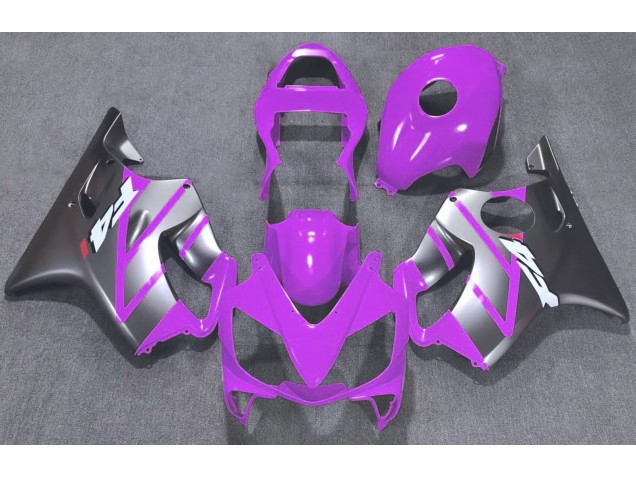 2001-2003 Purple and Matte Silver Honda CBR600 F4i Motorcycle Fairings