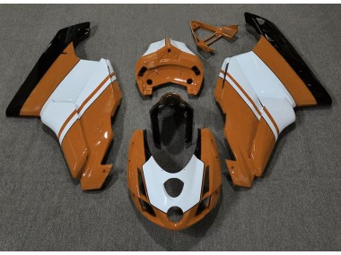 2003-2004 Gloss Orange & White Ducati 749 999 Motorcycle Fairings