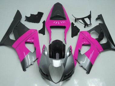 2003-2004 Pink Silver and Black Suzuki GSXR 1000 Motorcycle Fairings