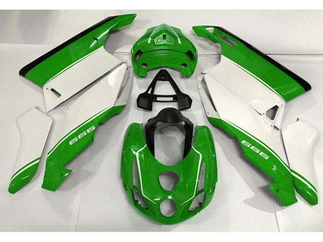 2003-2004 White Green and Black Ducati 749 999 Motorcycle Fairings