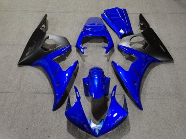 2003-2005 Gloss Blue & Black Yamaha R6 Motorcycle Fairings