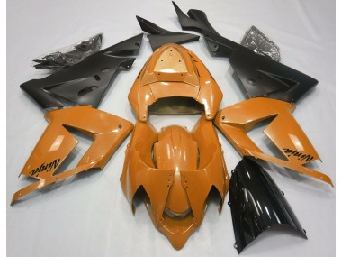 2004-2005 Pearl Orange & Black Kawasaki ZX10R Motorcycle Fairings