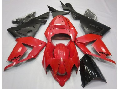 2004-2005 Pearl Red & Black Kawasaki ZX10R Motorcycle Fairings