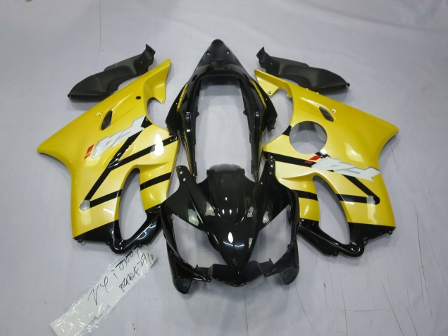 2004-2007 Pearl Yellow Gloss Black Honda CBR600 F4i Motorcycle Fairings