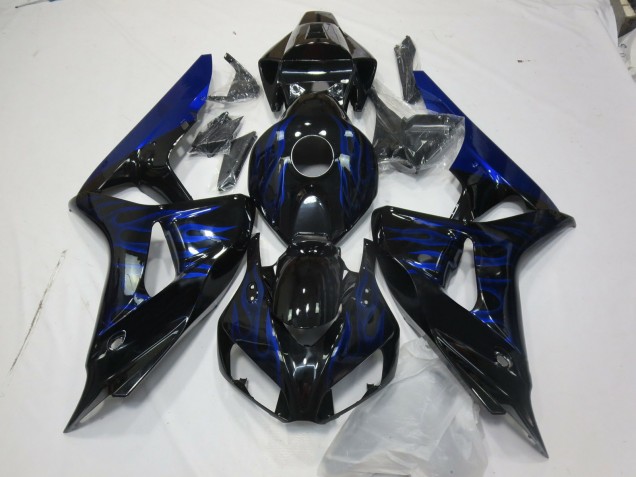 2006-2007 Blue Flame w Logos Honda CBR1000RR Motorcycle Fairings