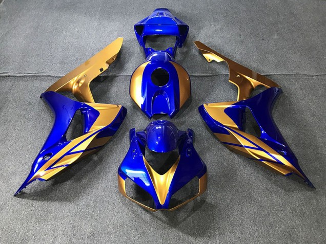 2006-2007 Blue and Gold Honda CBR1000RR Motorcycle Fairings