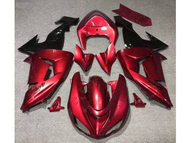 2006-2007 Gloss Red Kawasaki ZX10R Motorcycle Fairings