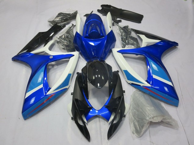 2006-2007 Light and Dark Blue Suzuki GSXR 600-750 Motorcycle Fairings