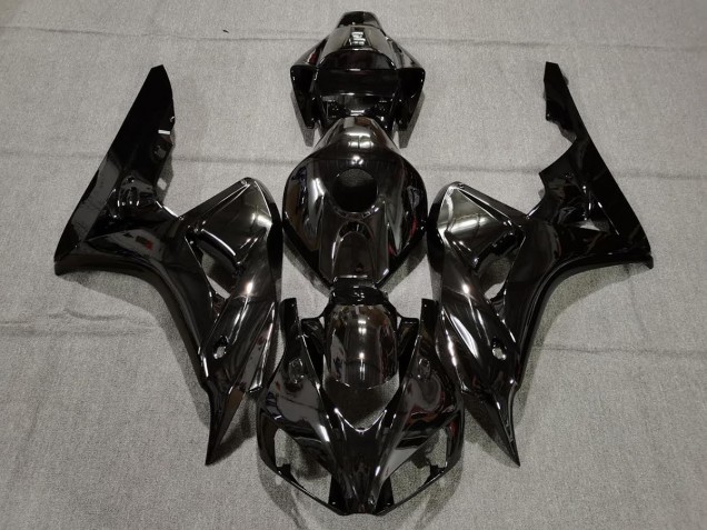 2006-2007 Plain Gloss Black Honda CBR1000RR Motorcycle Fairings