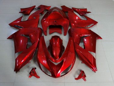 2006-2007 Red Deep Gloss Kawasaki ZX10R Motorcycle Fairings