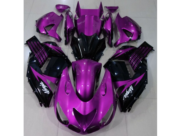 2006-2011 Gloss Purple and Black Kawasaki ZX14R Motorcycle Fairings