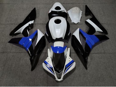 2007-2008 Black White and Blue Honda CBR600RR Motorcycle Fairings