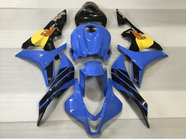 2007-2008 Blue & Orange Bull Honda CBR600RR Motorcycle Fairings