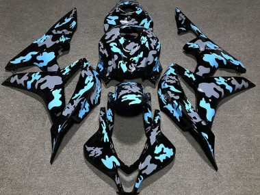 2007-2008 Custom Camo Blue Honda CBR600RR Motorcycle Fairings