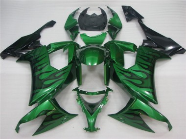 2008-2010 Green Flame Kawasaki ZX10R Motorcycle Fairings