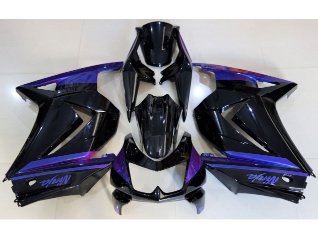 2008-2013 Gloss Black & Blue Kawasaki Ninja 250 Motorcycle Fairings