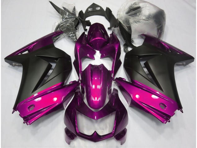 2008-2013 Pink and Matte Black Kawasaki Ninja 250 Motorcycle Fairings