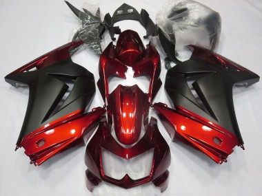 2008-2013 Red and Matte Black Kawasaki Ninja 250 Motorcycle Fairings