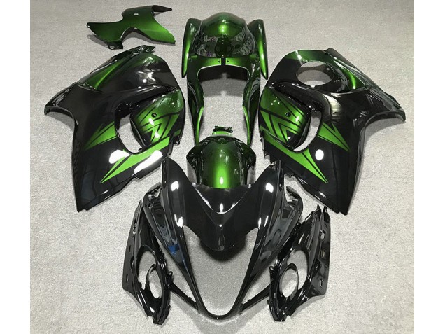 2008-2019 Gloss Black and Deep Green Suzuki GSXR 1300 Motorcycle Fairings