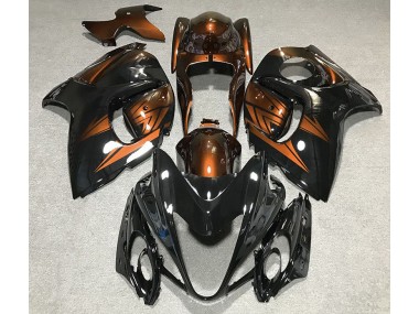 2008-2019 Gloss Black and Deep Orange Suzuki GSXR 1300 Motorcycle Fairings