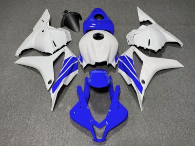 2009-2012 Dark Blue and White Side Stripe Honda CBR600RR Motorcycle Fairings