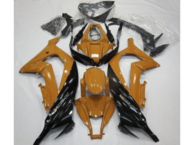 2011-2015 Gloss Orange and Black Kawasaki ZX10R Motorcycle Fairings