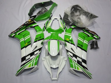 2011-2015 Green White Black Kawasaki ZX10R Motorcycle Fairings