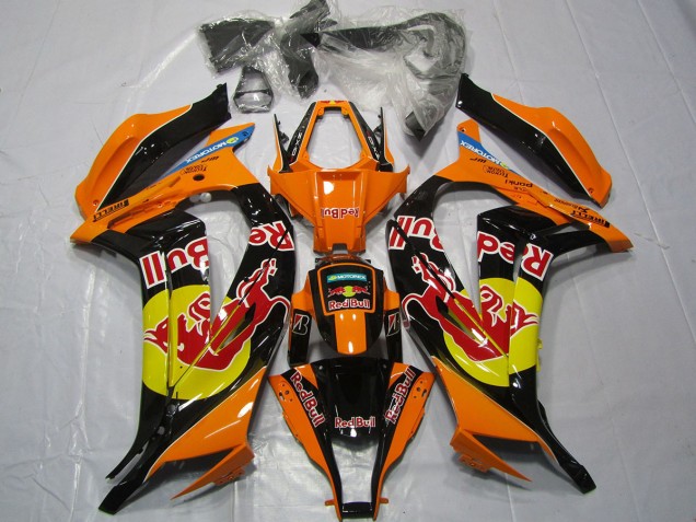 2011-2015 Orange Red bull Kawasaki ZX10R Motorcycle Fairings