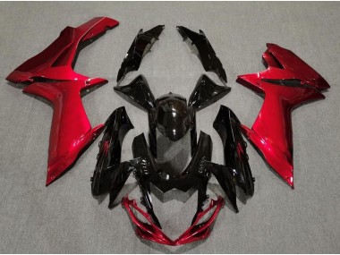 2011-2020 Gloss Black and Lava Red Suzuki GSXR 600-750 Motorcycle Fairings