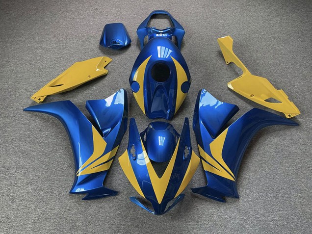 2012-2016 Gloss Blue and Yellow Honda CBR1000RR Motorcycle Fairings