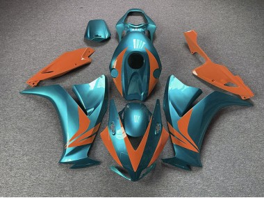 2012-2016 Gloss Cyan and Orange Honda CBR1000RR Motorcycle Fairings