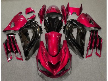 2012-2019 Gloss Red and Black Kawasaki ZX14R Motorcycle Fairings