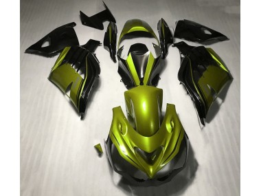 2012-2019 Gloss Yellow and Black Kawasaki ZX14R Motorcycle Fairings