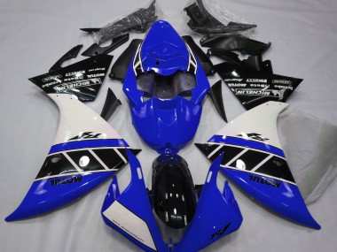 2013-2014 Gloss Blue White and Black Yamaha R1 Motorcycle Fairings