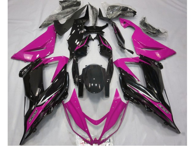 2013-2018 Black and Pink Kawasaki ZX6R Motorcycle Fairings