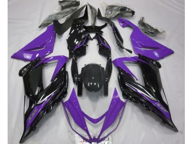 2013-2018 Black and Purple Kawasaki ZX6R Motorcycle Fairings