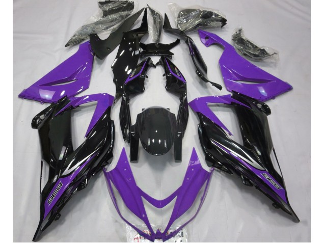 2013-2018 Black and Purple Kawasaki ZX6R Motorcycle Fairings