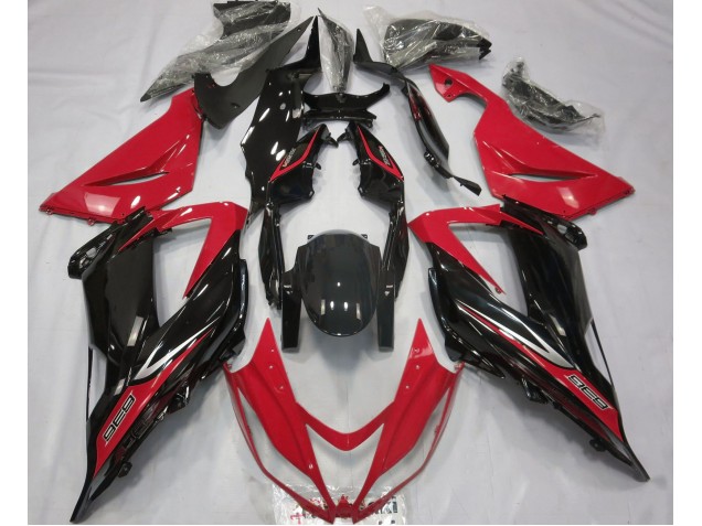 2013-2018 Black and Red Kawasaki ZX6R Motorcycle Fairings