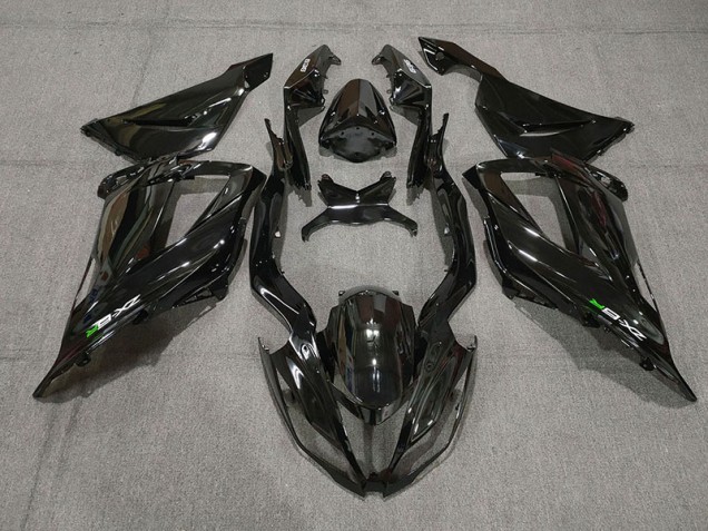 2013-2018 Gloss Black with decals Kawasaki ZX6R Motorcycle Fairings