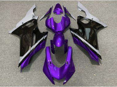 2017-2019 Cement Black and Purple Yamaha R6 Motorcycle Fairings