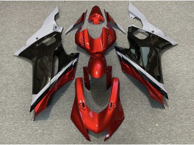 2017-2019 Cement Black and Red Yamaha R6 Motorcycle Fairings