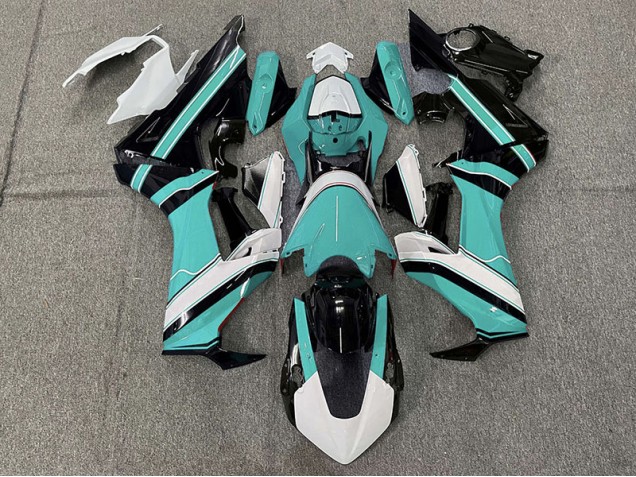 2017-2019 Gloss Cyan White and Black Honda CBR1000RR Motorcycle Fairings